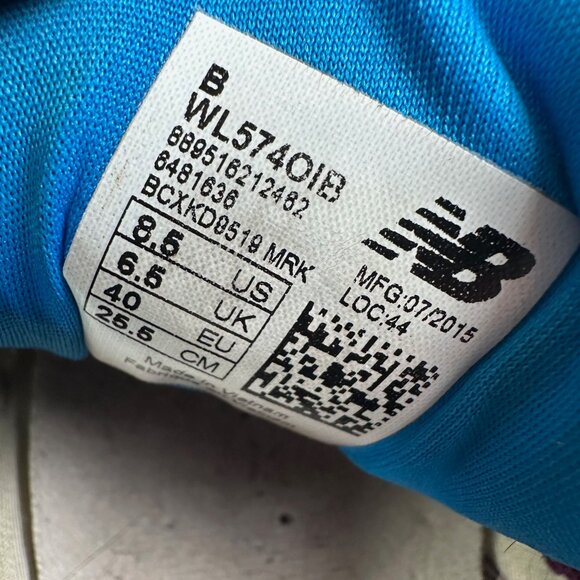 New Balance 574 Sneakers Gorpcore Purple Blue Grey Women's Size 8.5 - Picture 6 of 6